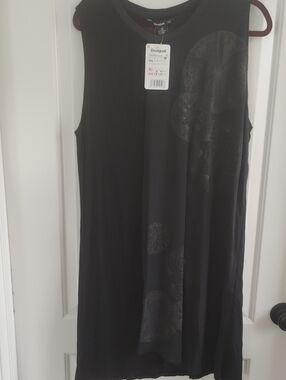 Desigual Black Sleeveless Shift Dress